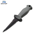 Divtop Diving Survival Compact spearfishing,  Black Stainless Steel Point Tip BCD dive Knife.